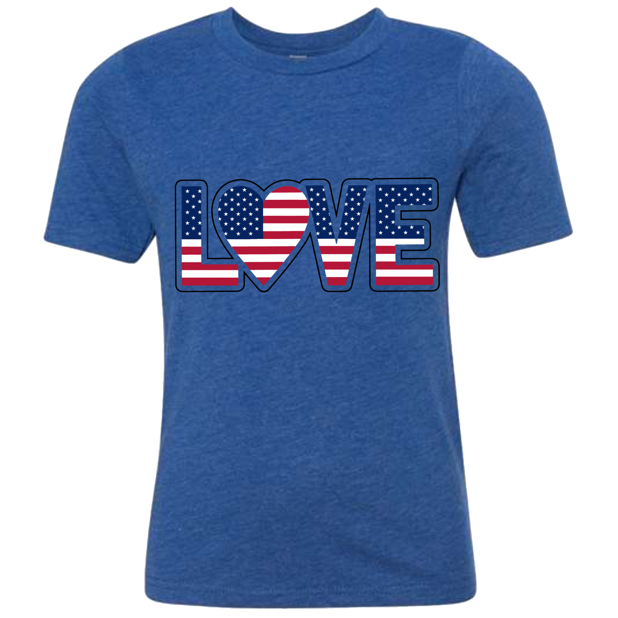 LOVE - USA Flag T-Shirt (Kids Sizes)