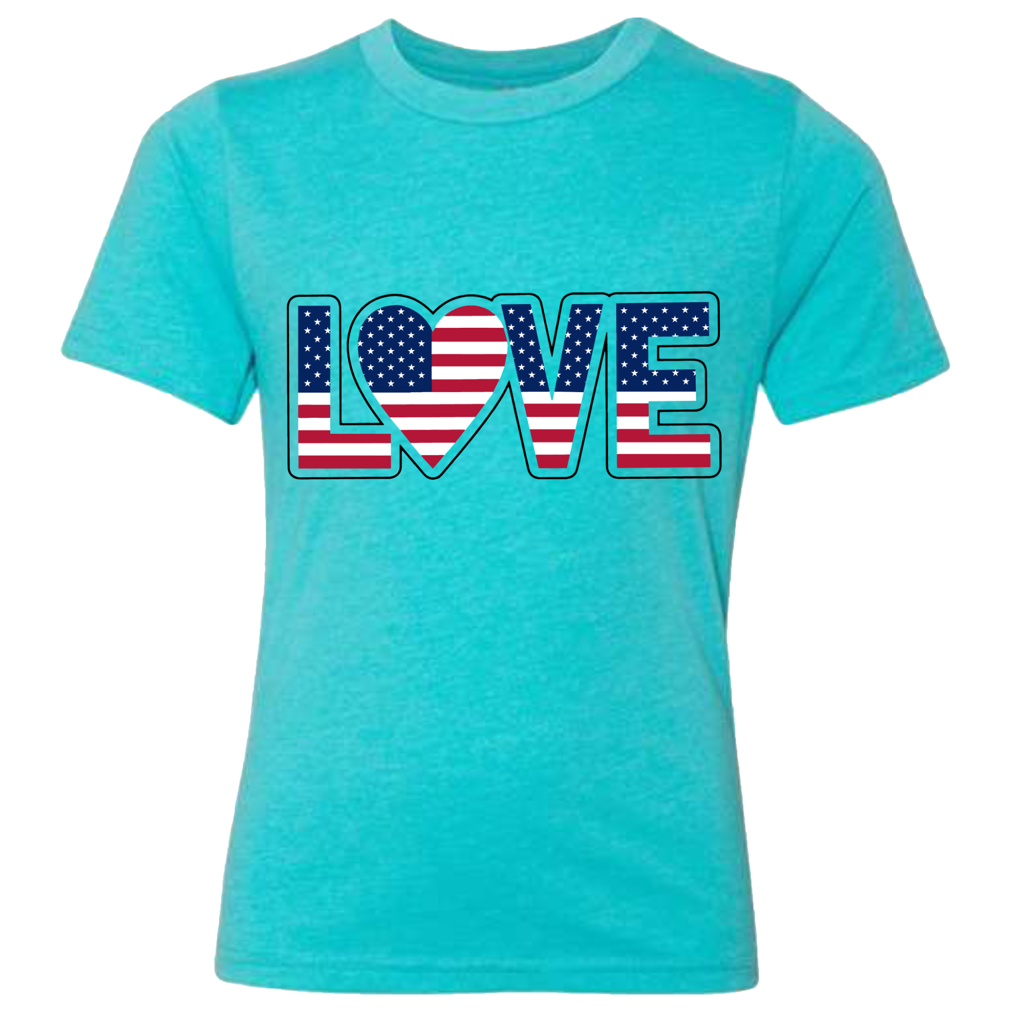LOVE - USA Flag T-Shirt (Kids Sizes)