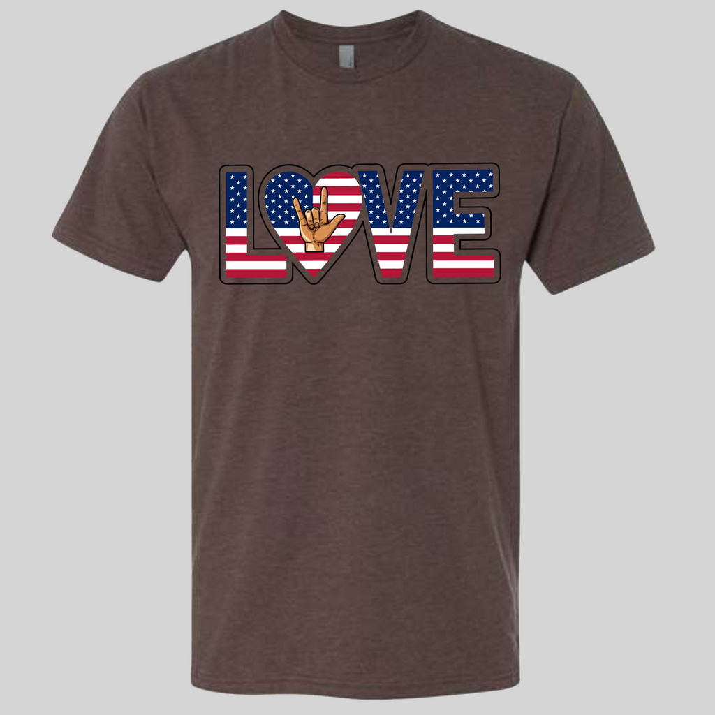 LOVE - USA Flag T-Shirt