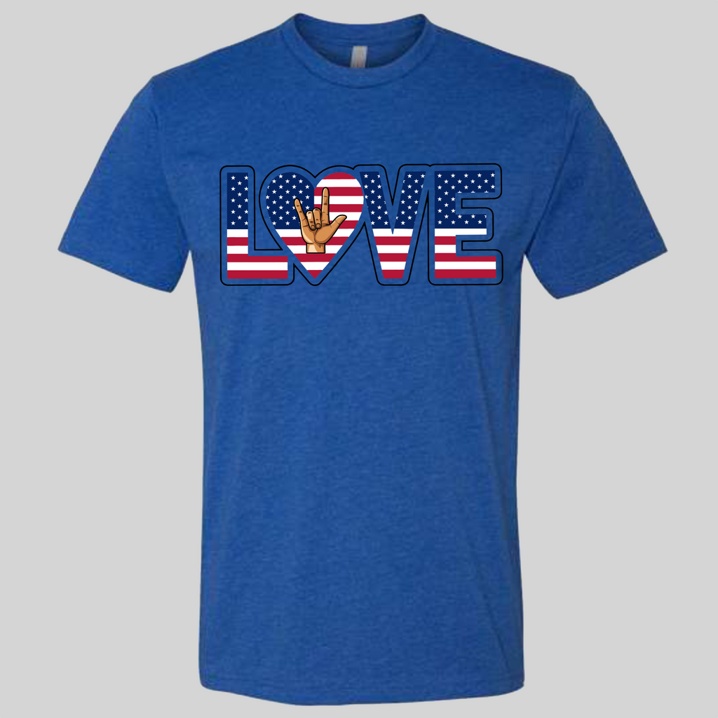 LOVE - USA Flag T-Shirt