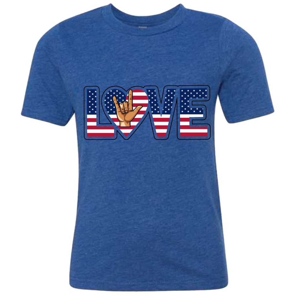 LOVE - USA Flag T-Shirt (Kids Sizes)