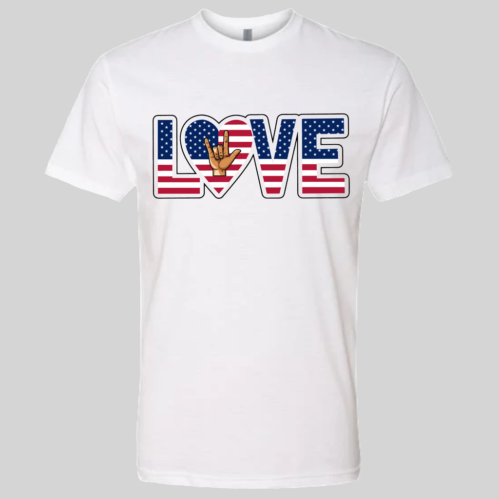 LOVE - USA Flag T-Shirt