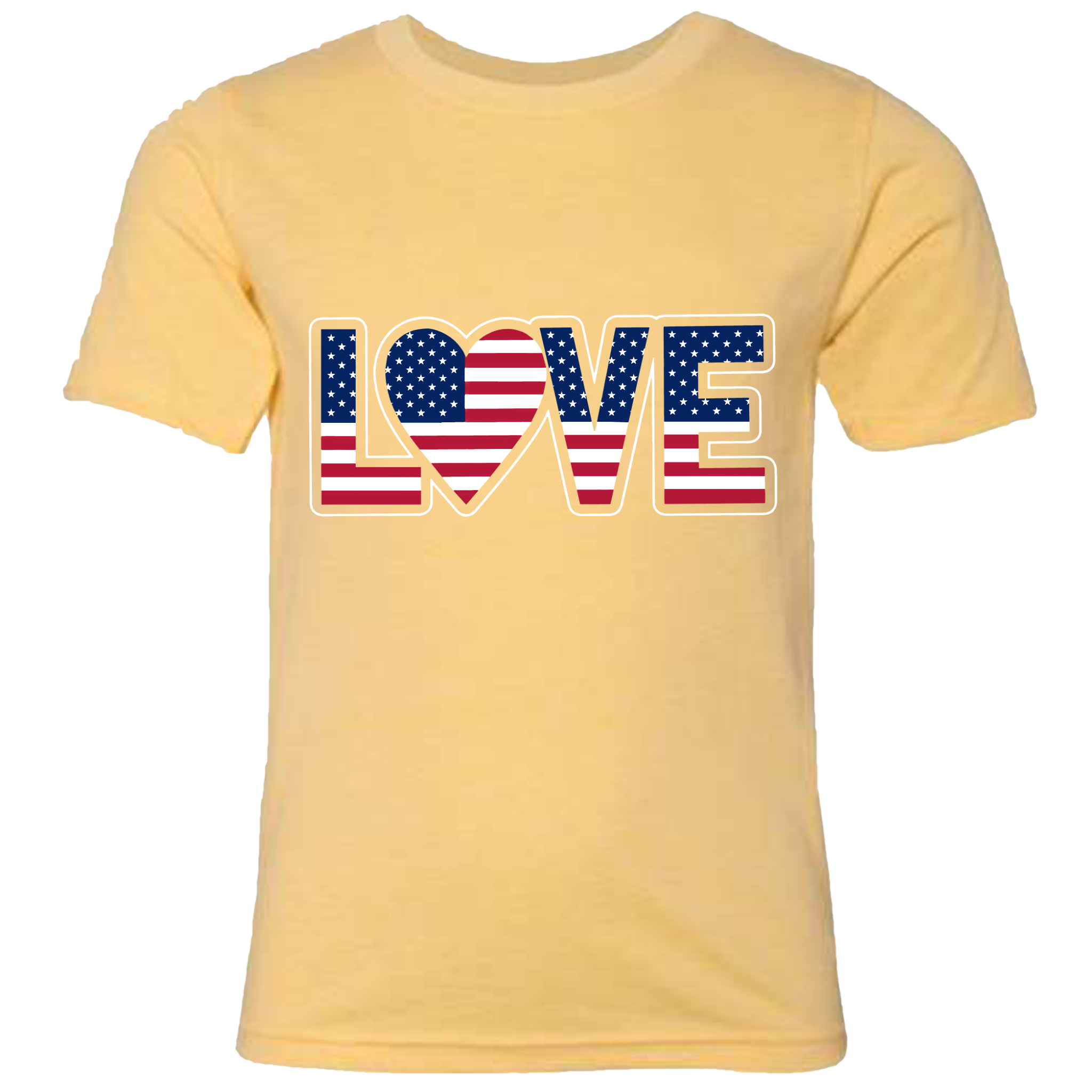 LOVE - USA Flag T-Shirt (Kids Sizes)