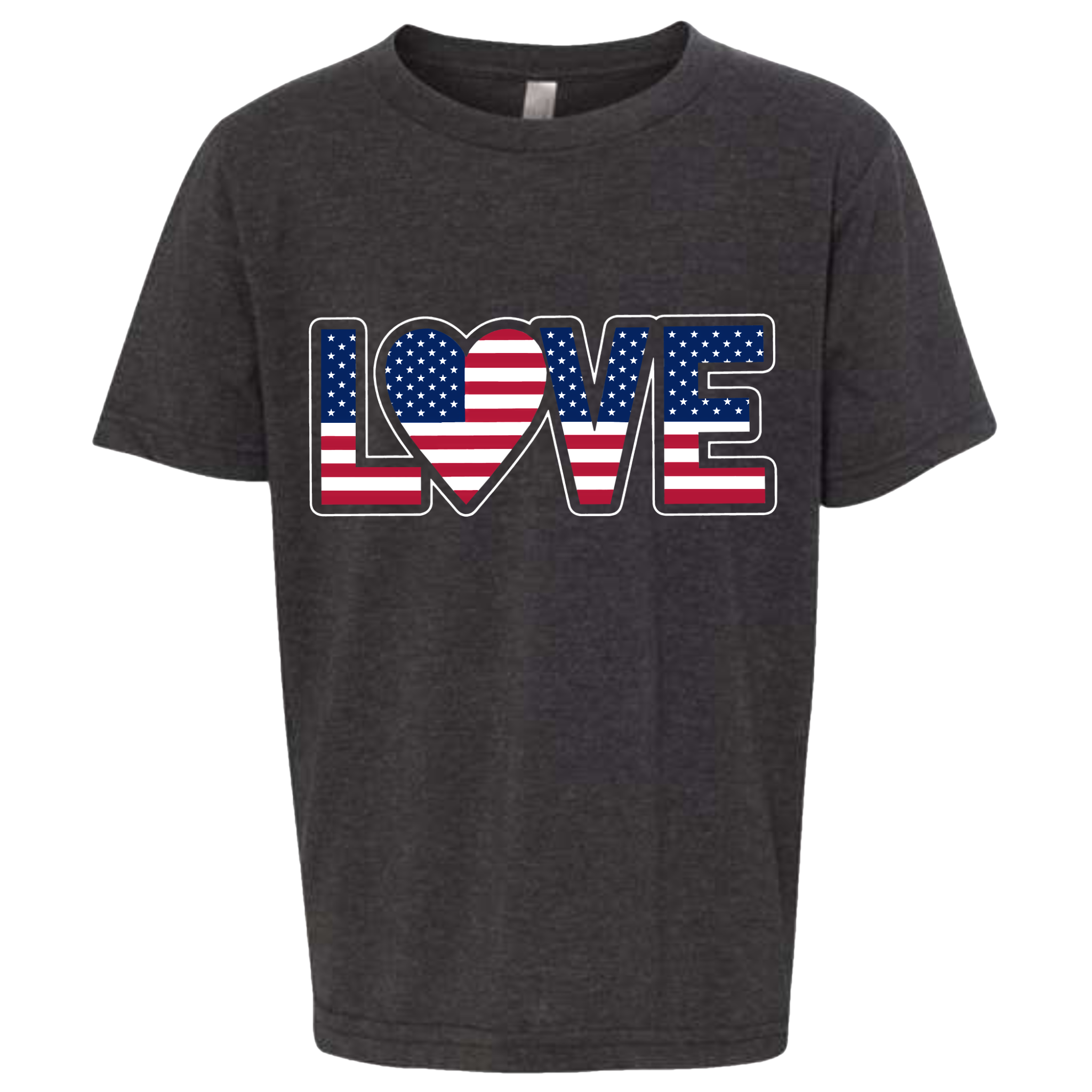 LOVE - USA Flag T-Shirt (Kids Sizes)