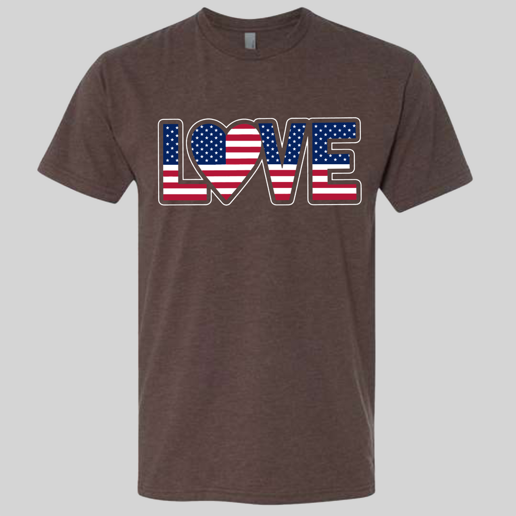 LOVE - USA Flag T-Shirt
