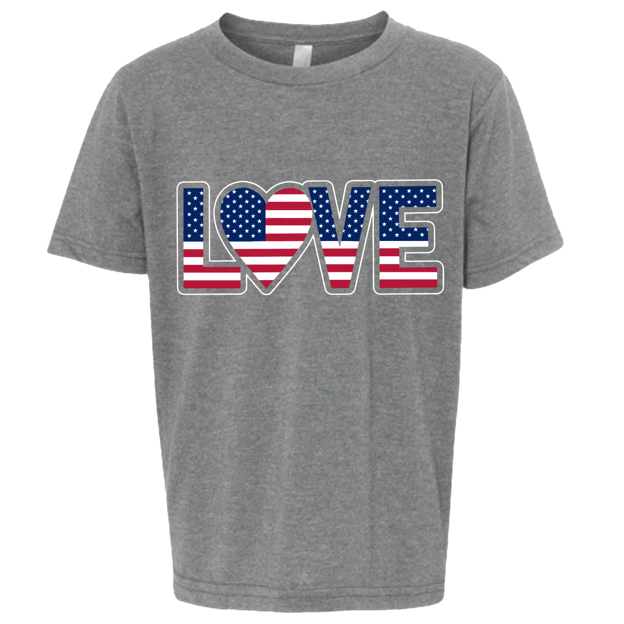 LOVE - USA Flag T-Shirt (Kids Sizes)