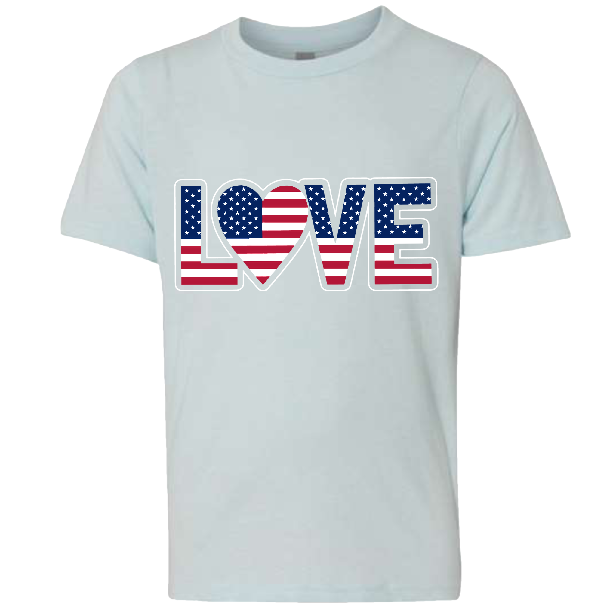 LOVE - USA Flag T-Shirt (Kids Sizes)