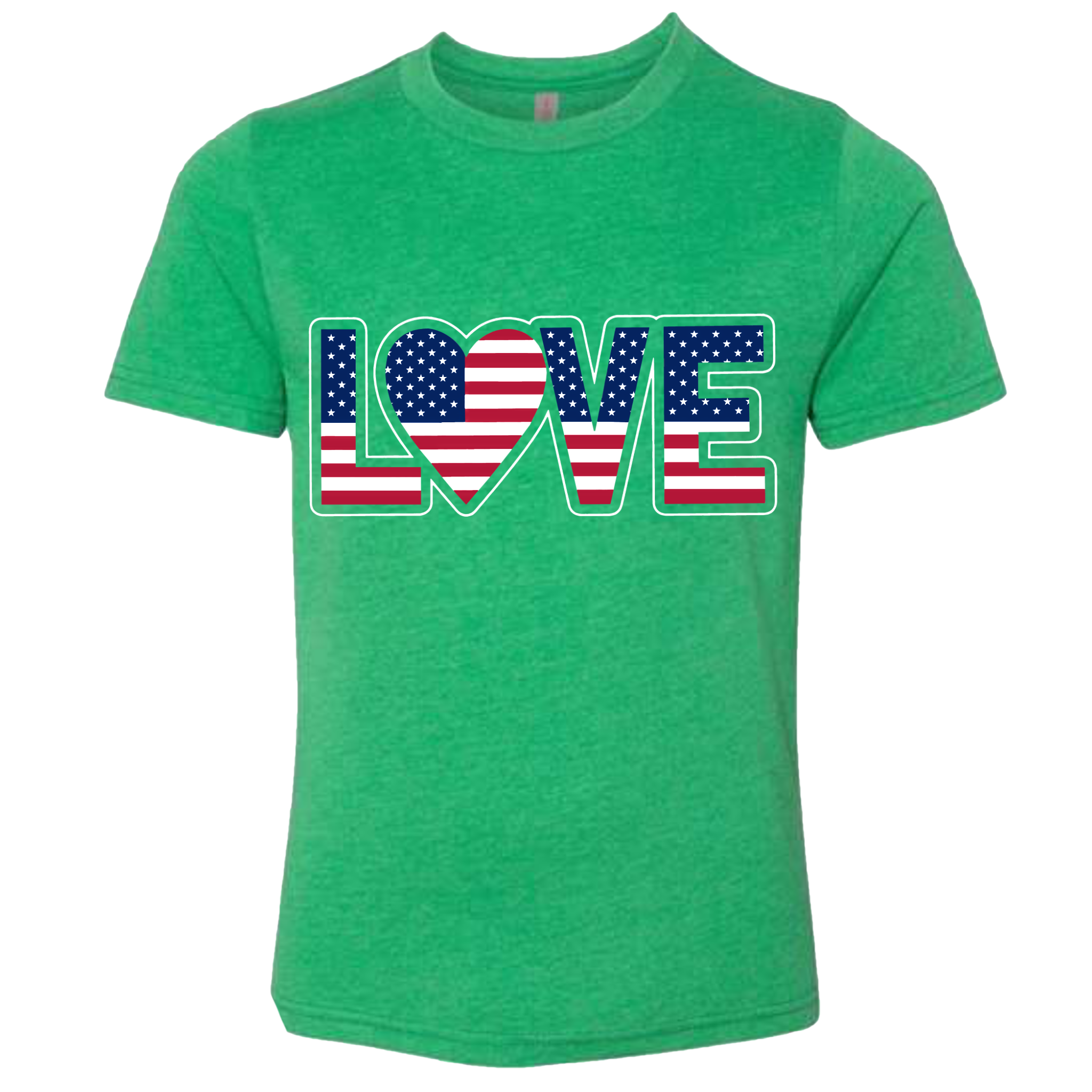LOVE - USA Flag T-Shirt (Kids Sizes)