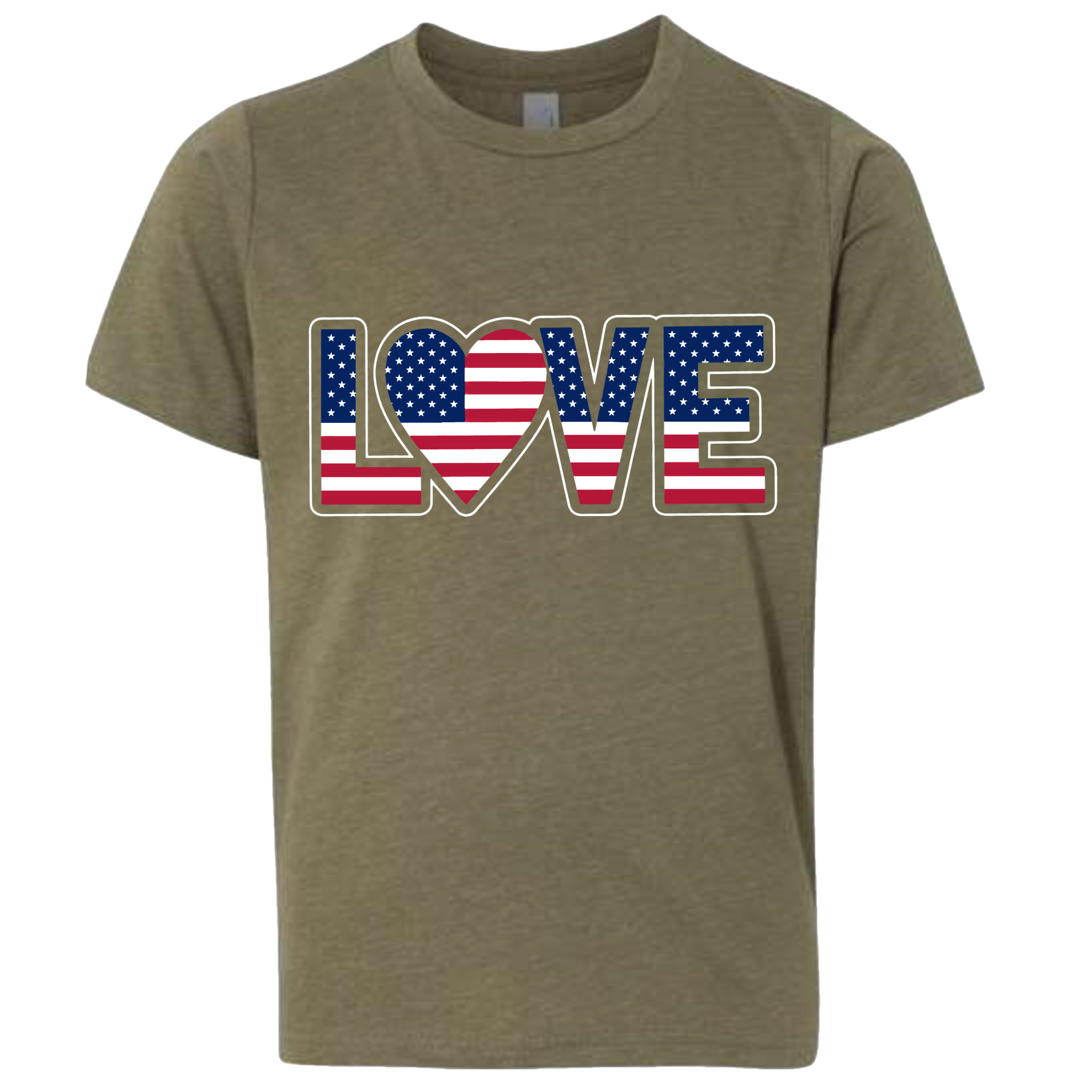 LOVE - USA Flag T-Shirt (Kids Sizes)