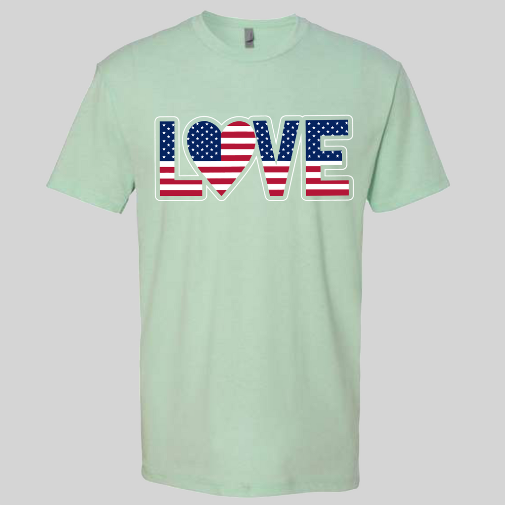 LOVE - USA Flag T-Shirt