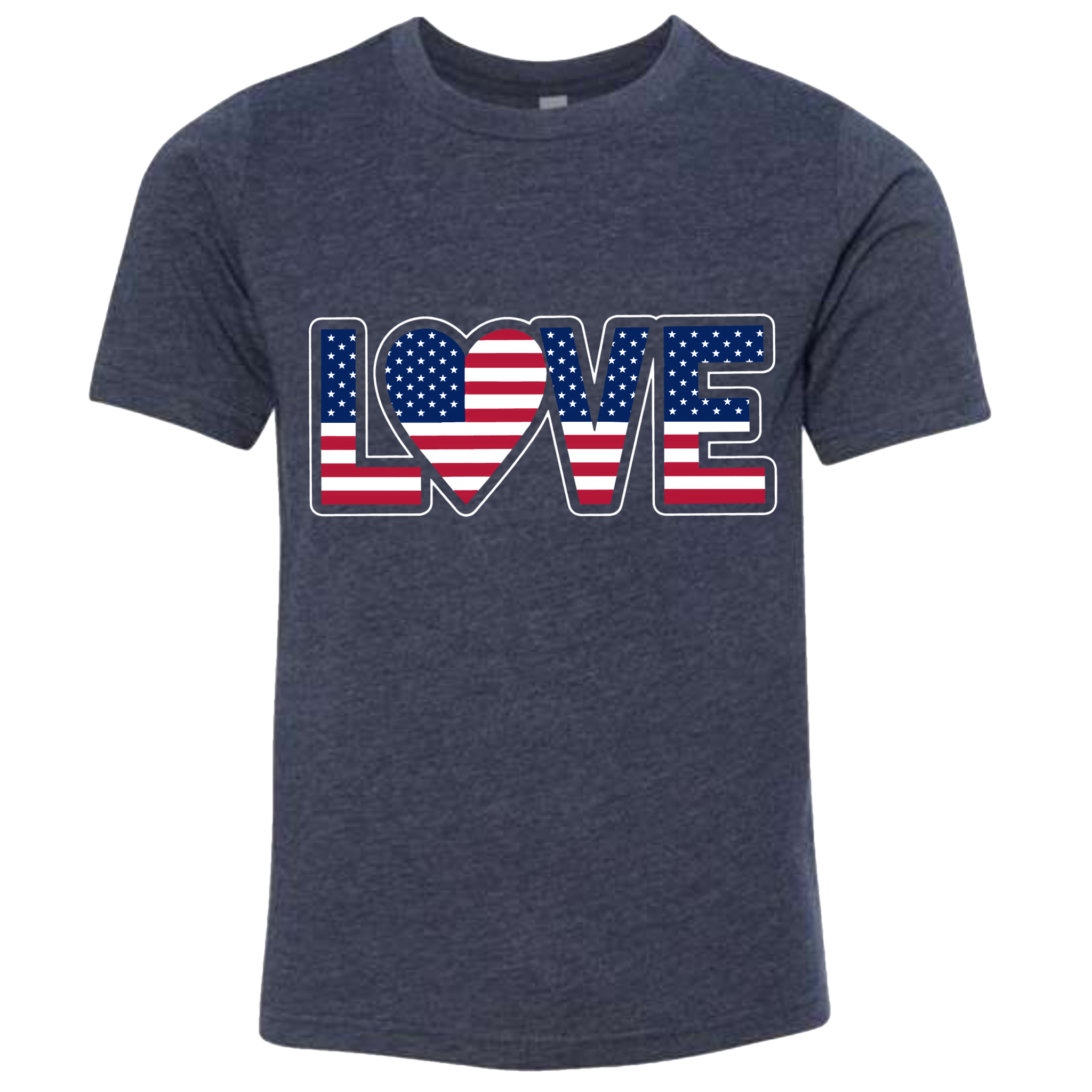 LOVE - USA Flag T-Shirt (Kids Sizes)