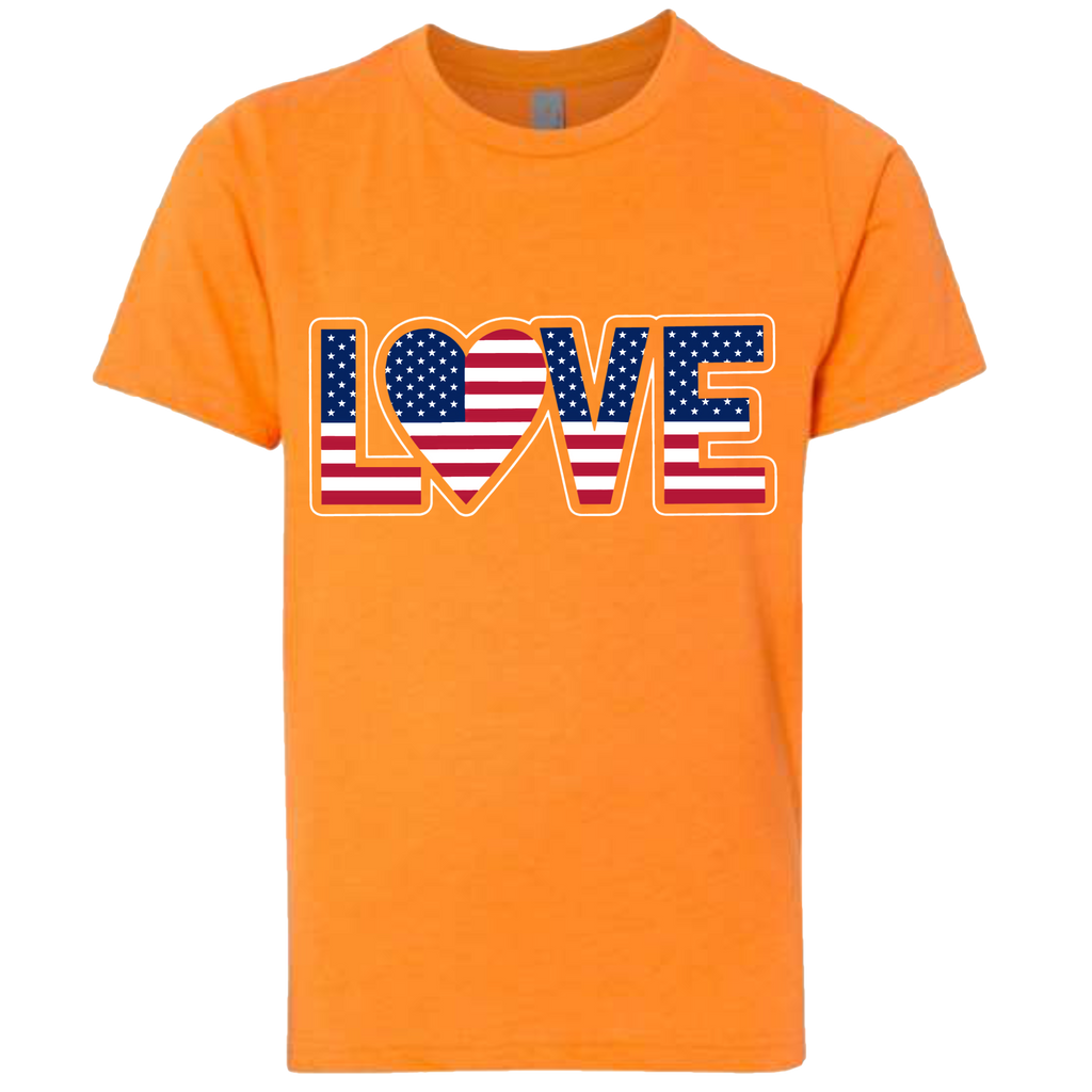 LOVE - USA Flag T-Shirt (Kids Sizes)