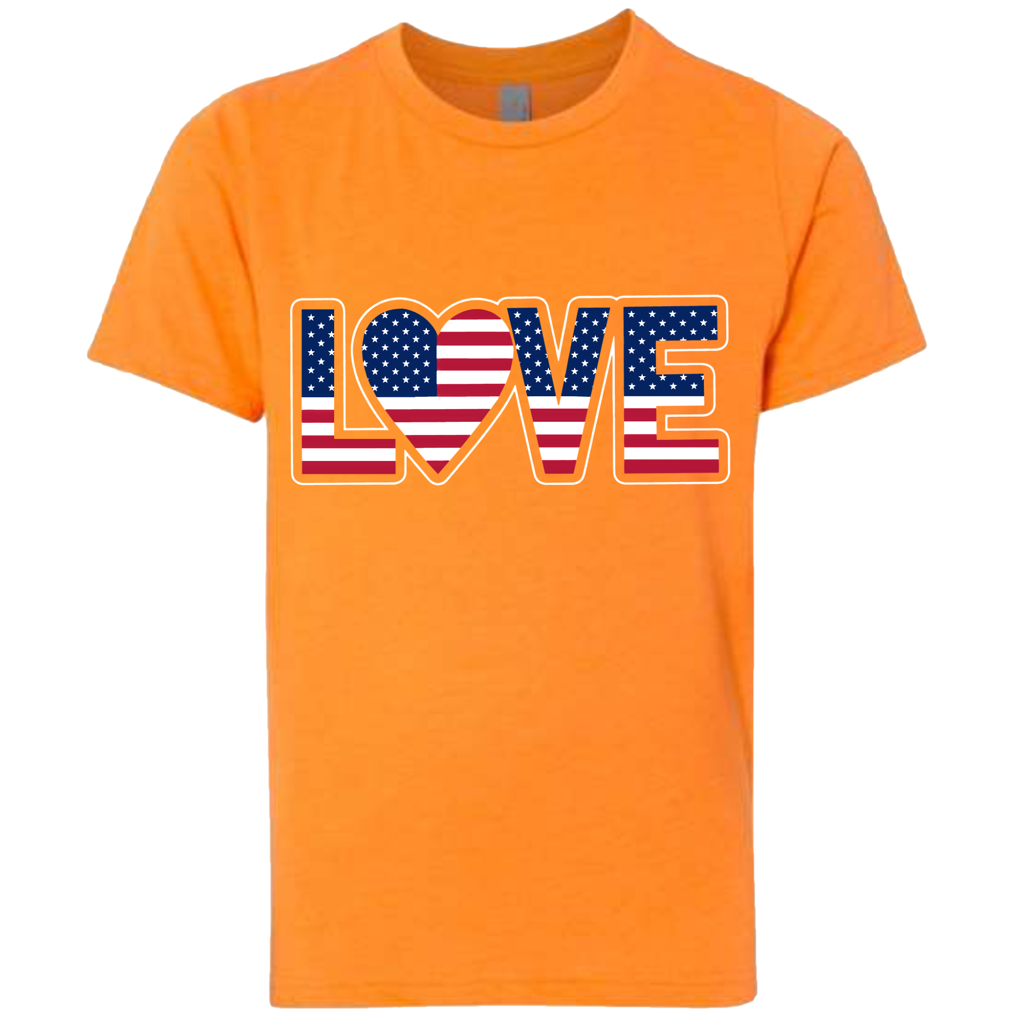 LOVE - USA Flag T-Shirt (Kids Sizes)