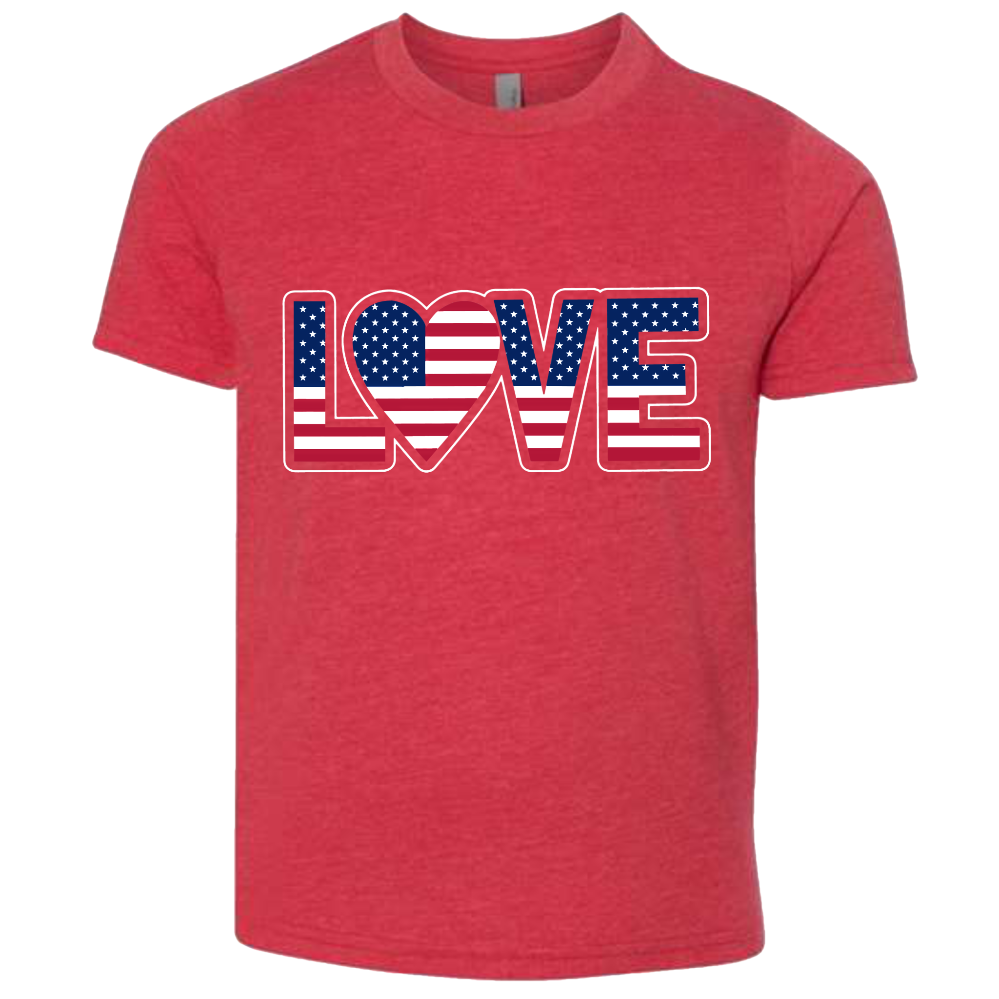 LOVE - USA Flag T-Shirt (Kids Sizes)