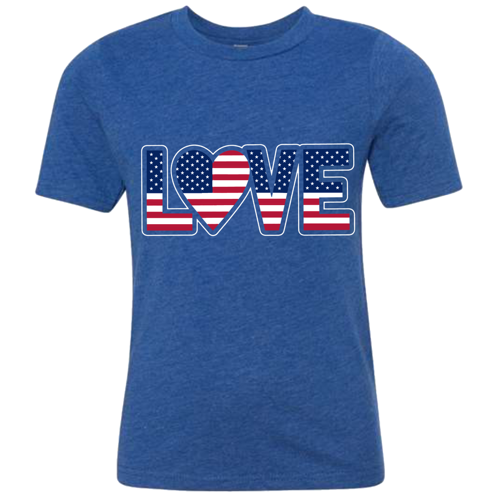 LOVE - USA Flag T-Shirt (Kids Sizes)