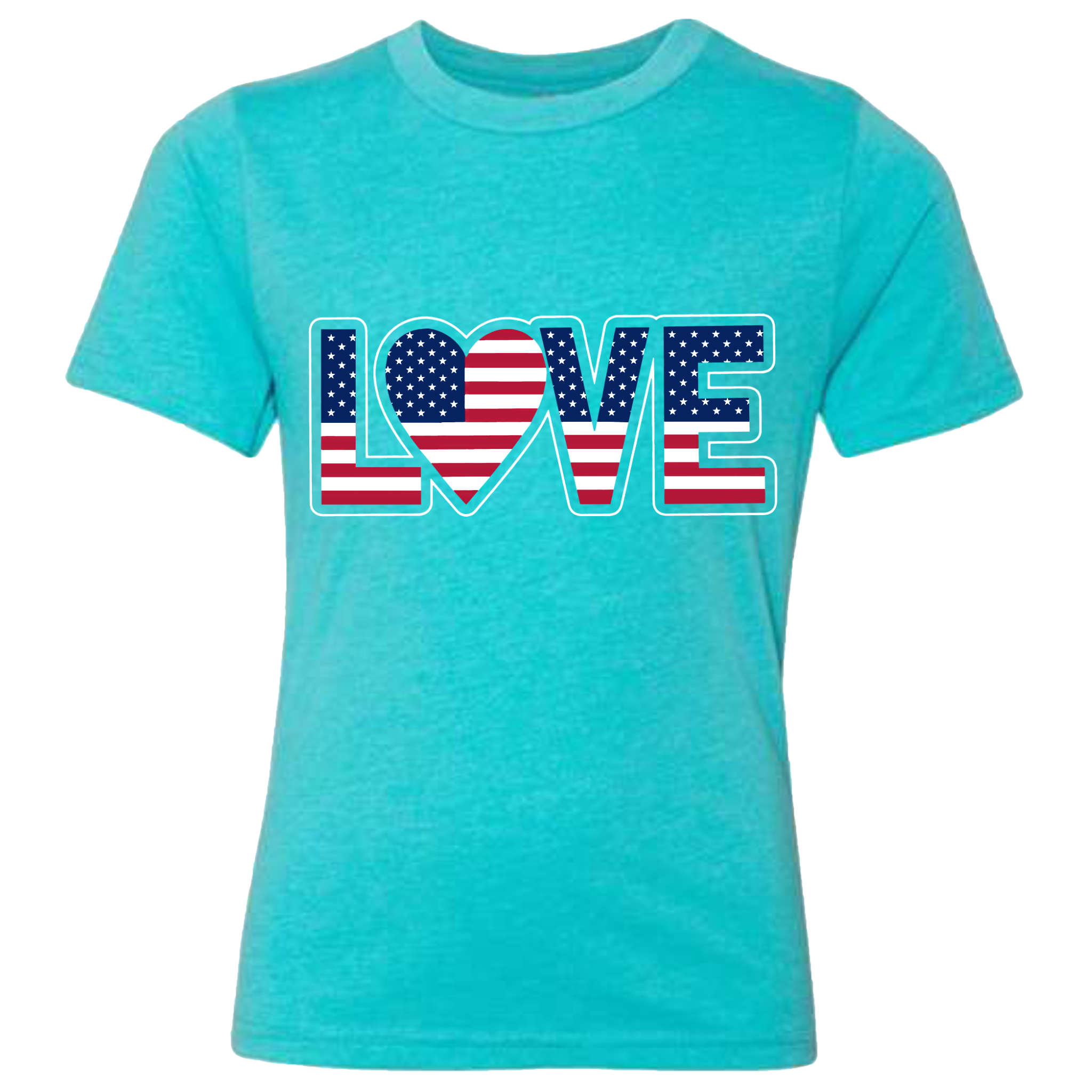 LOVE - USA Flag T-Shirt (Kids Sizes)