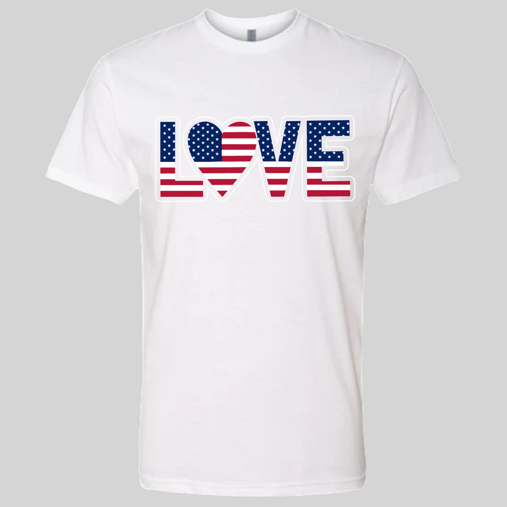 LOVE - USA Flag T-Shirt