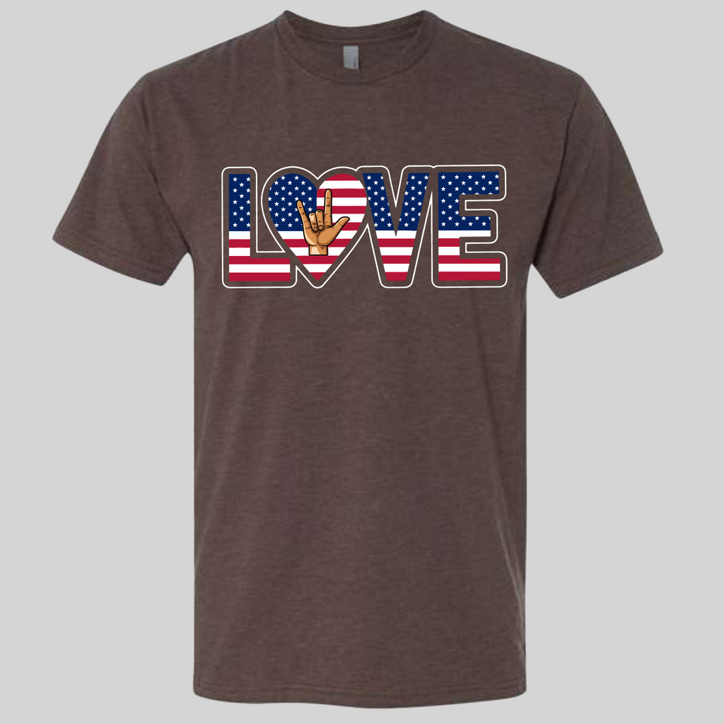 LOVE - USA Flag T-Shirt
