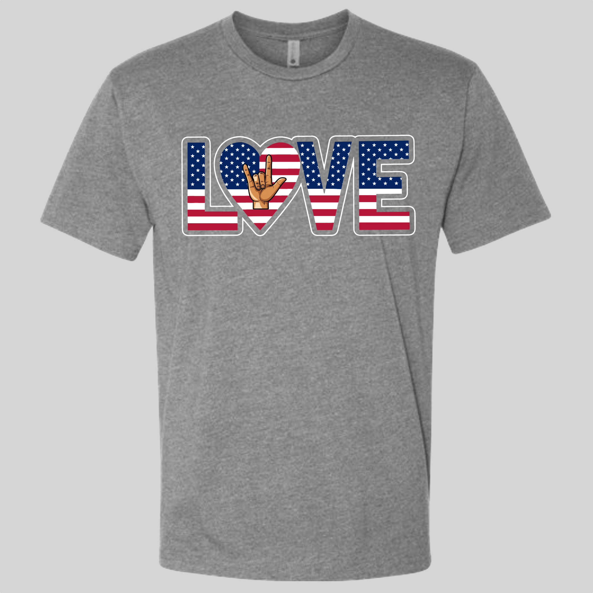 LOVE - USA Flag T-Shirt