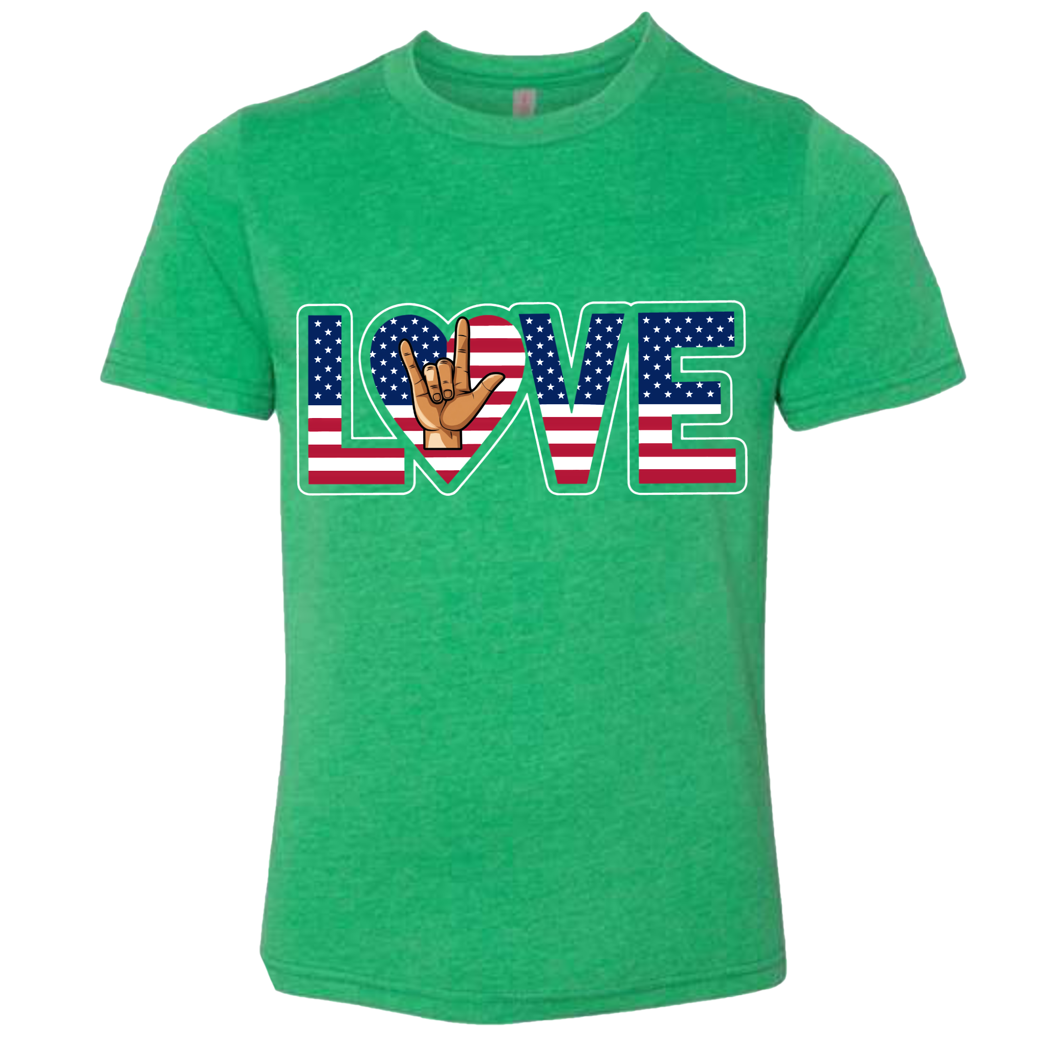 LOVE - USA Flag T-Shirt (Kids Sizes)