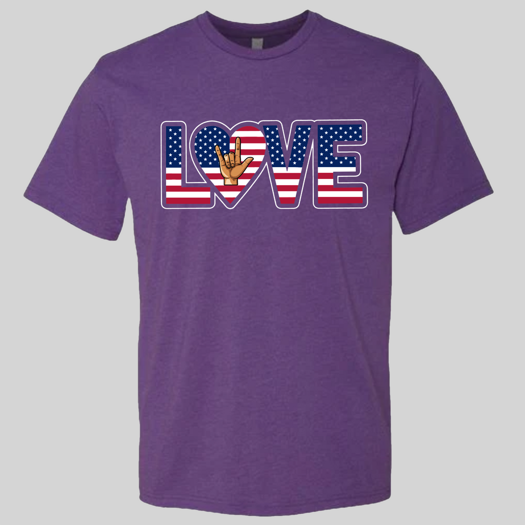 LOVE - USA Flag T-Shirt