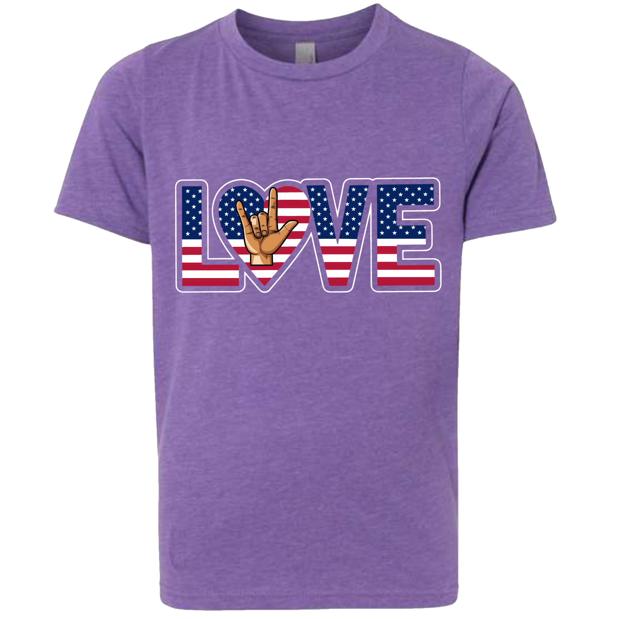 LOVE - USA Flag T-Shirt (Kids Sizes)