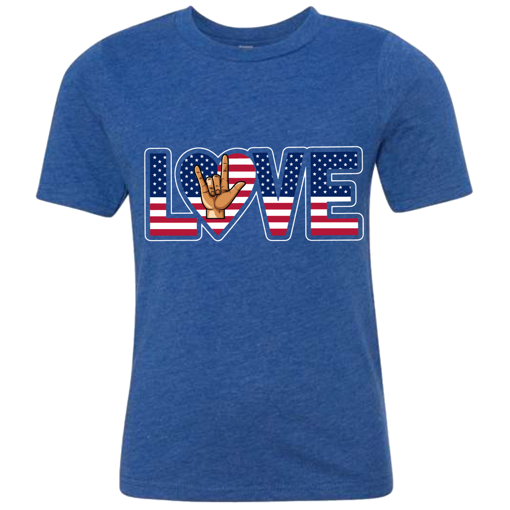 LOVE - USA Flag T-Shirt (Kids Sizes)