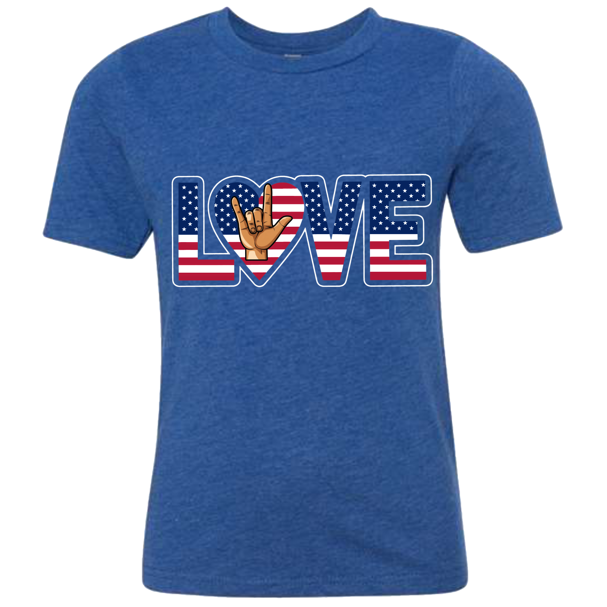 LOVE - USA Flag T-Shirt (Kids Sizes)