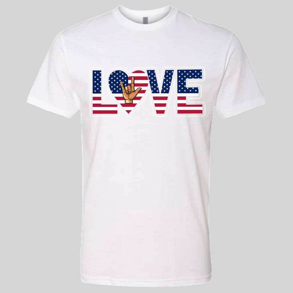 LOVE - USA Flag T-Shirt