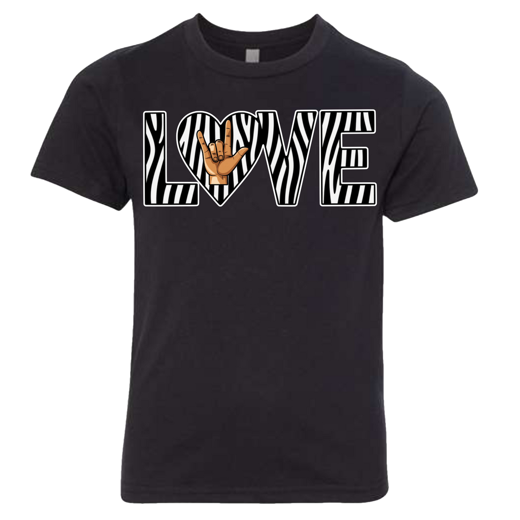 LOVE - Zebra T-Shirt (kids sizes)