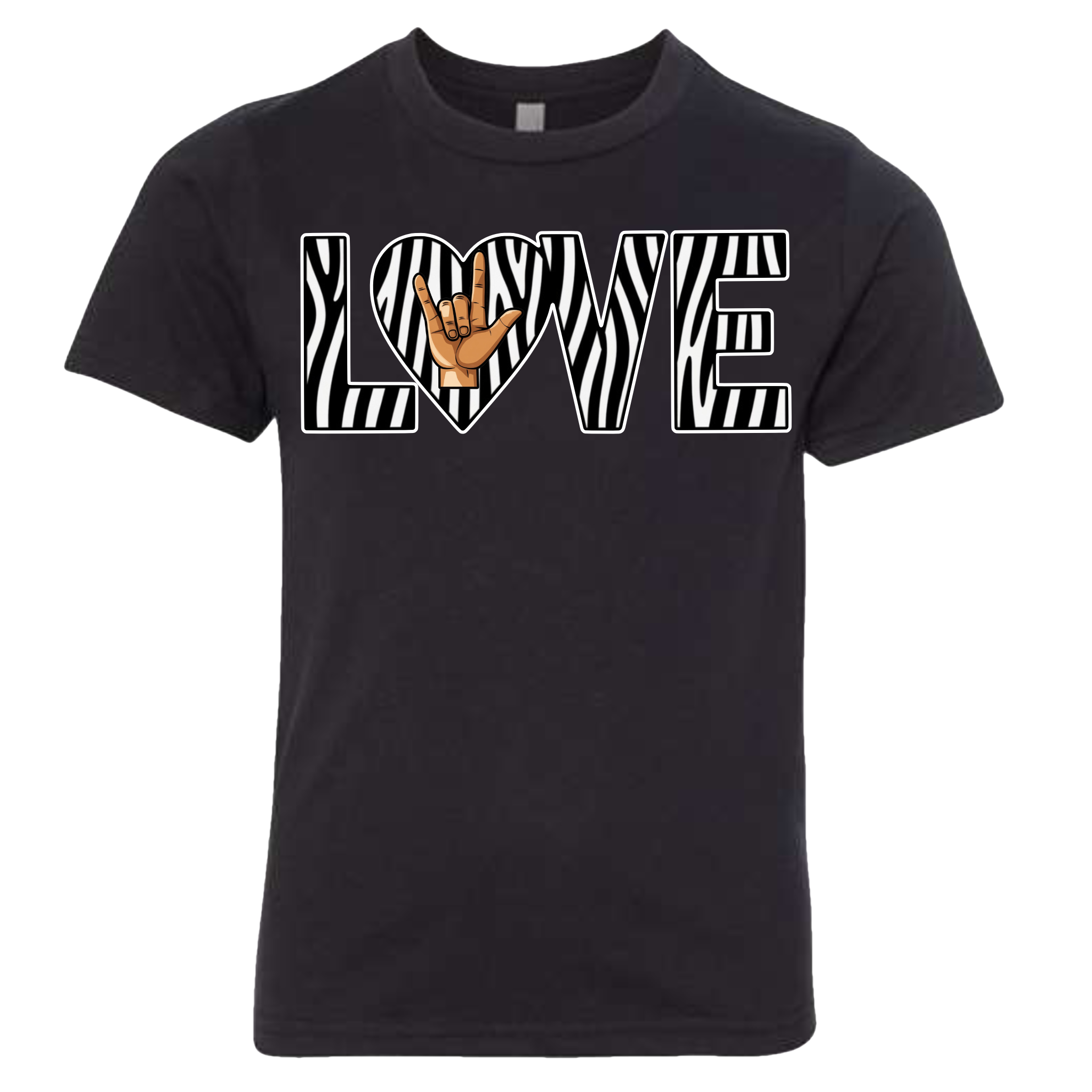 LOVE - Zebra T-Shirt (kids sizes)