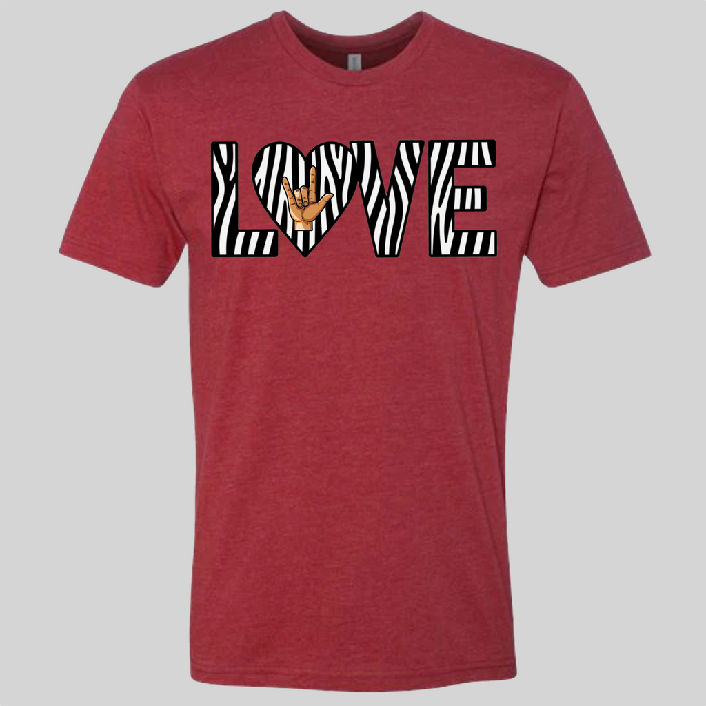 LOVE - Zebra T-Shirt