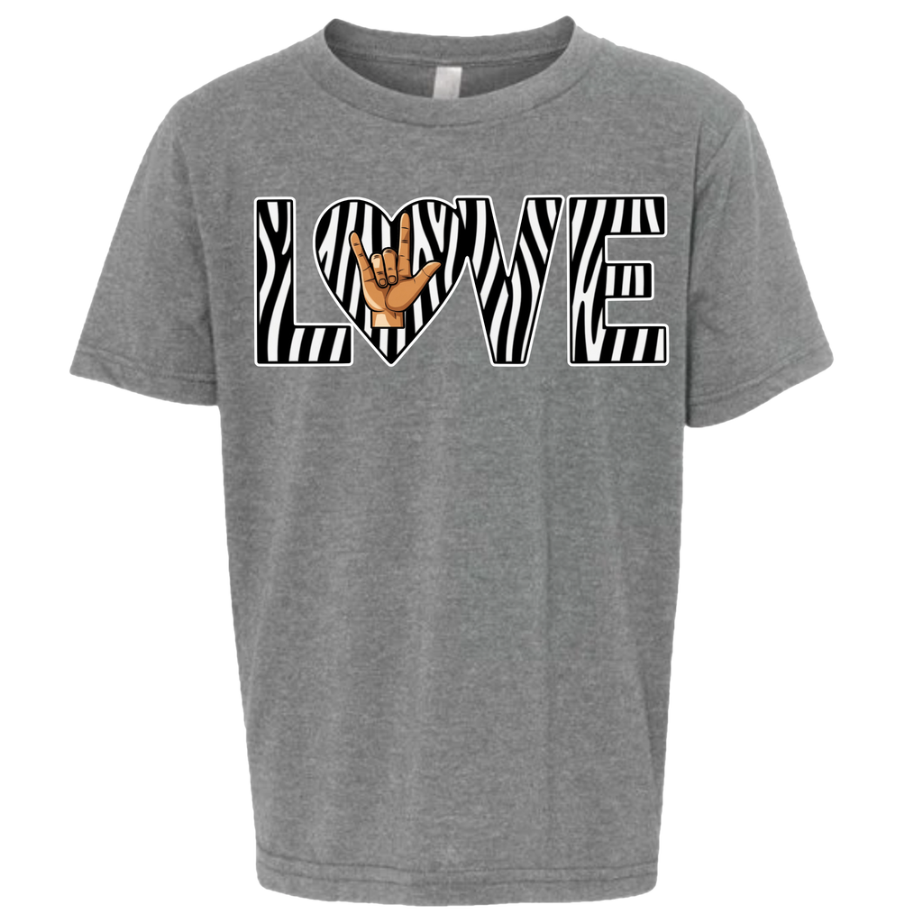 LOVE - Zebra T-Shirt (kids sizes)