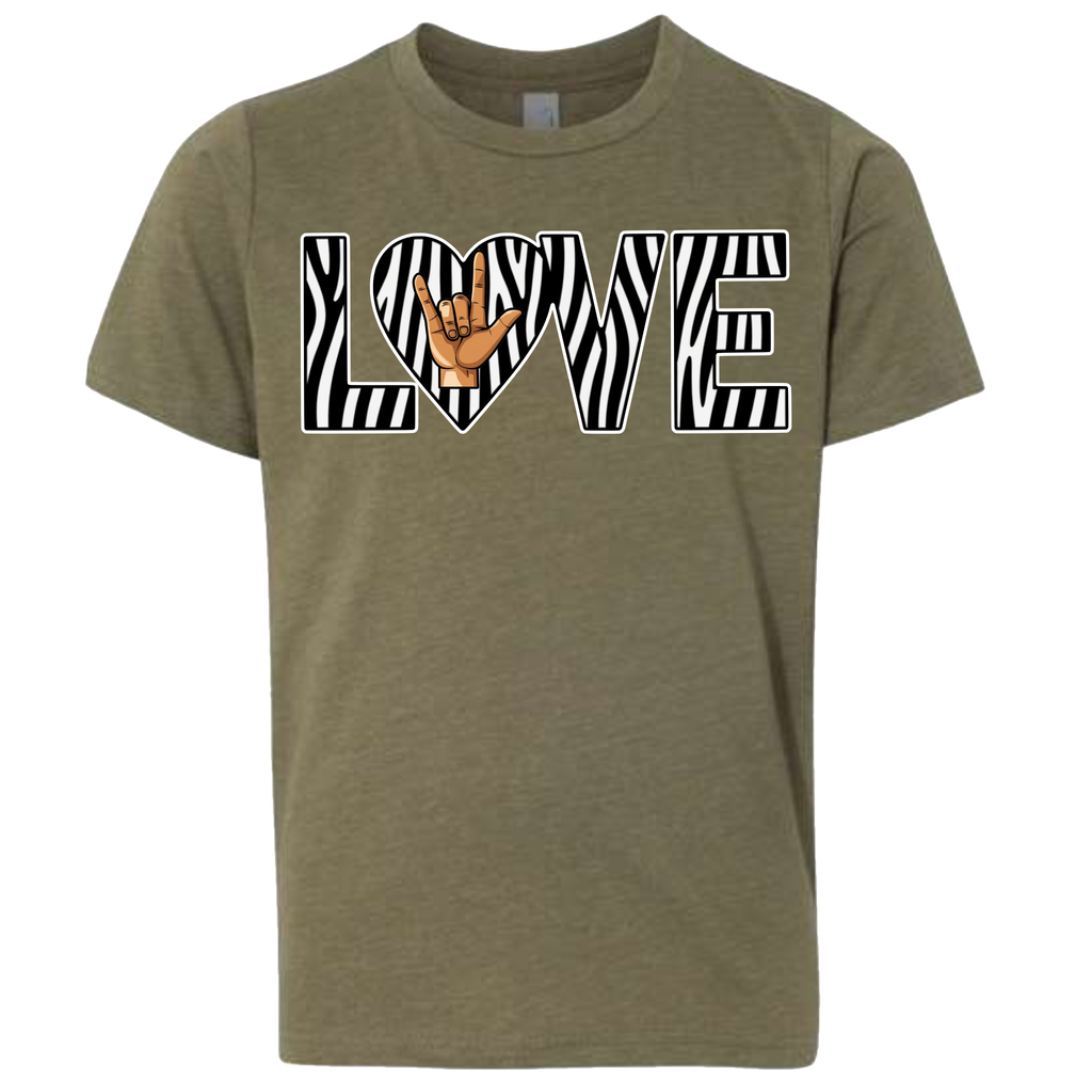LOVE - Zebra T-Shirt (kids sizes)