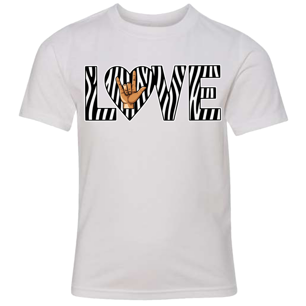 LOVE - Zebra T-Shirt (kids sizes)