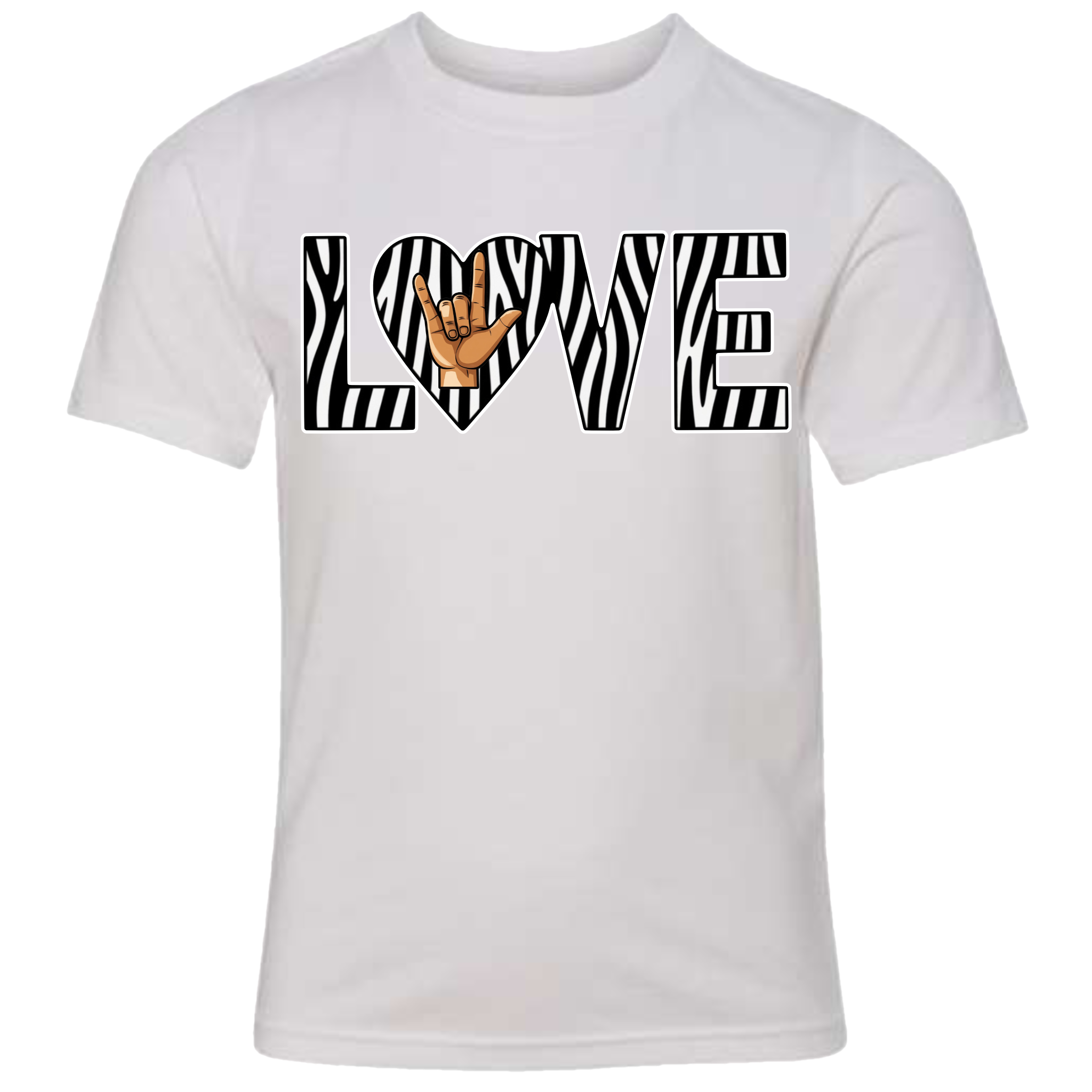 LOVE - Zebra T-Shirt (kids sizes)