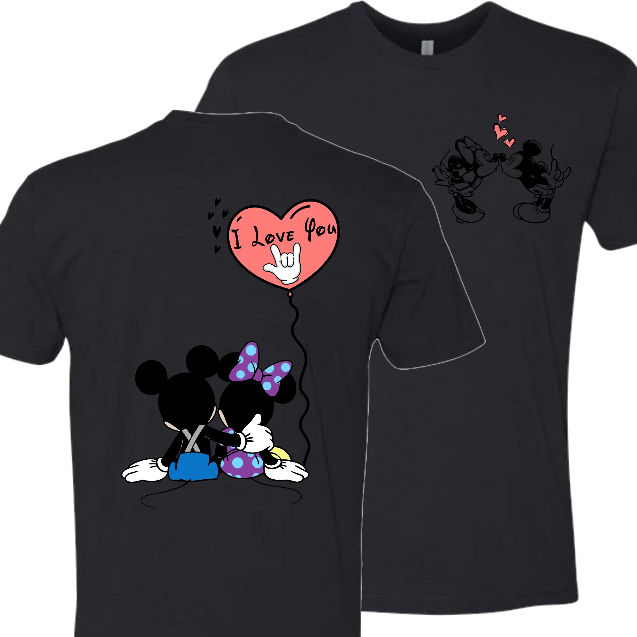 Mickey & Minnie Kissing Balloon T-Shirt