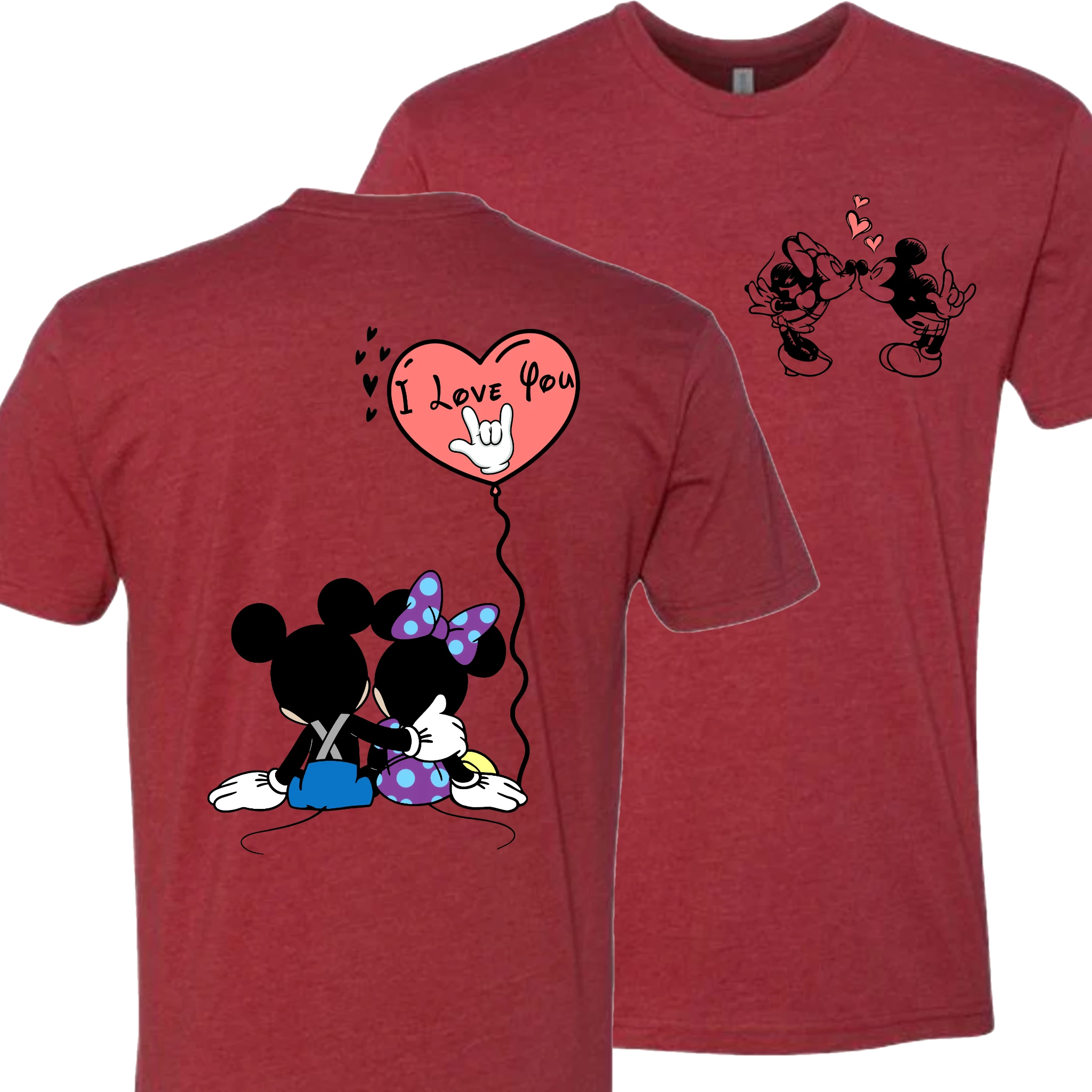 Mickey & Minnie Kissing Balloon T-Shirt
