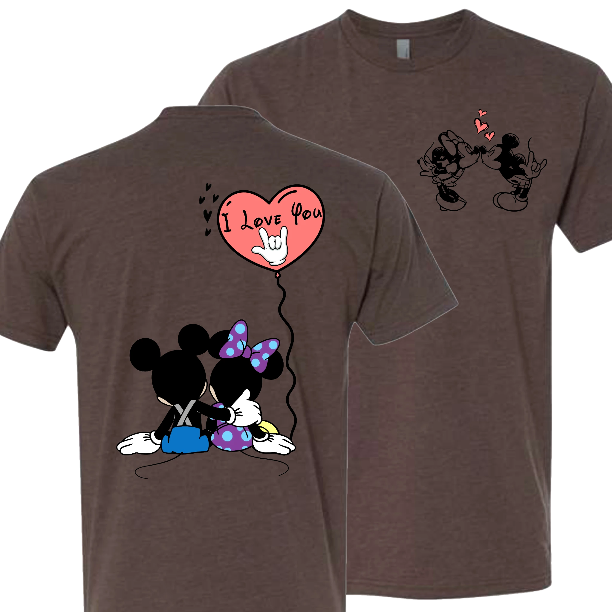 Mickey & Minnie Kissing Balloon T-Shirt