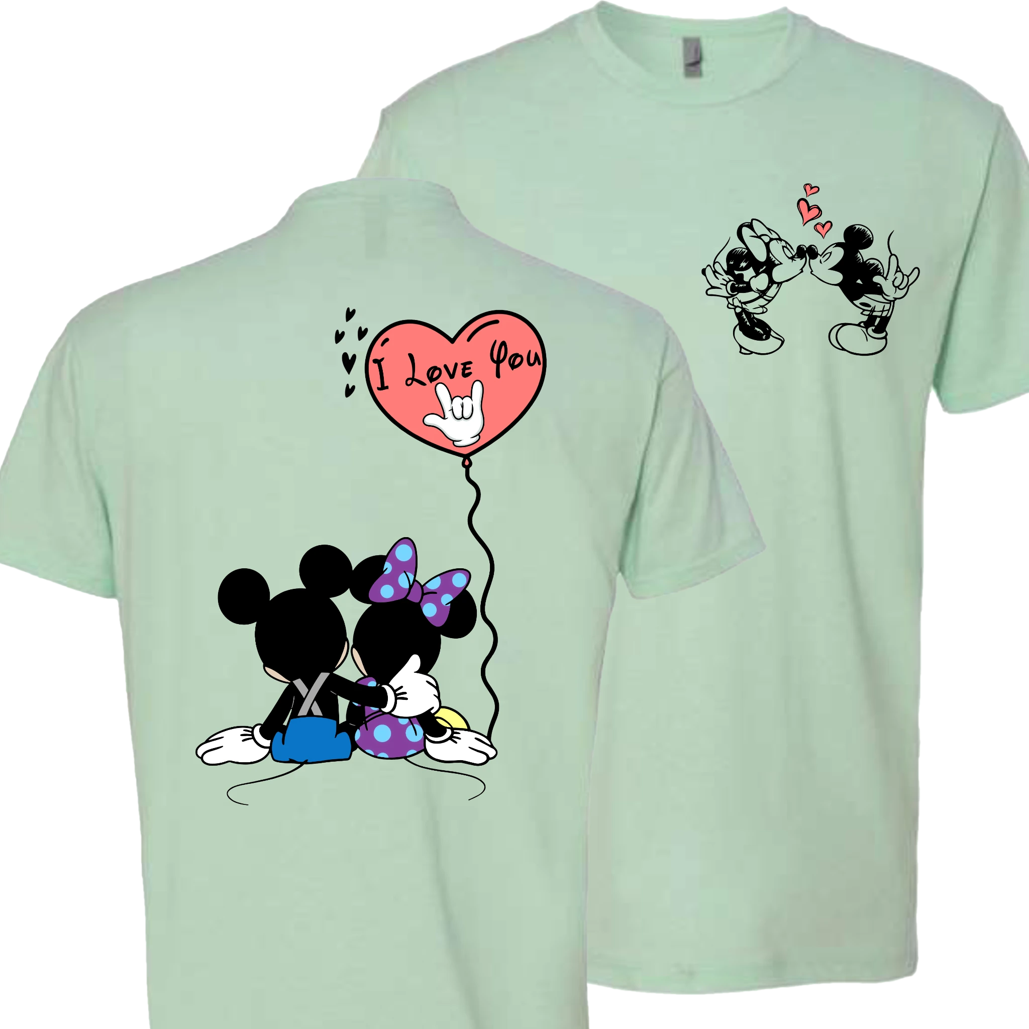 Mickey & Minnie Kissing Balloon T-Shirt