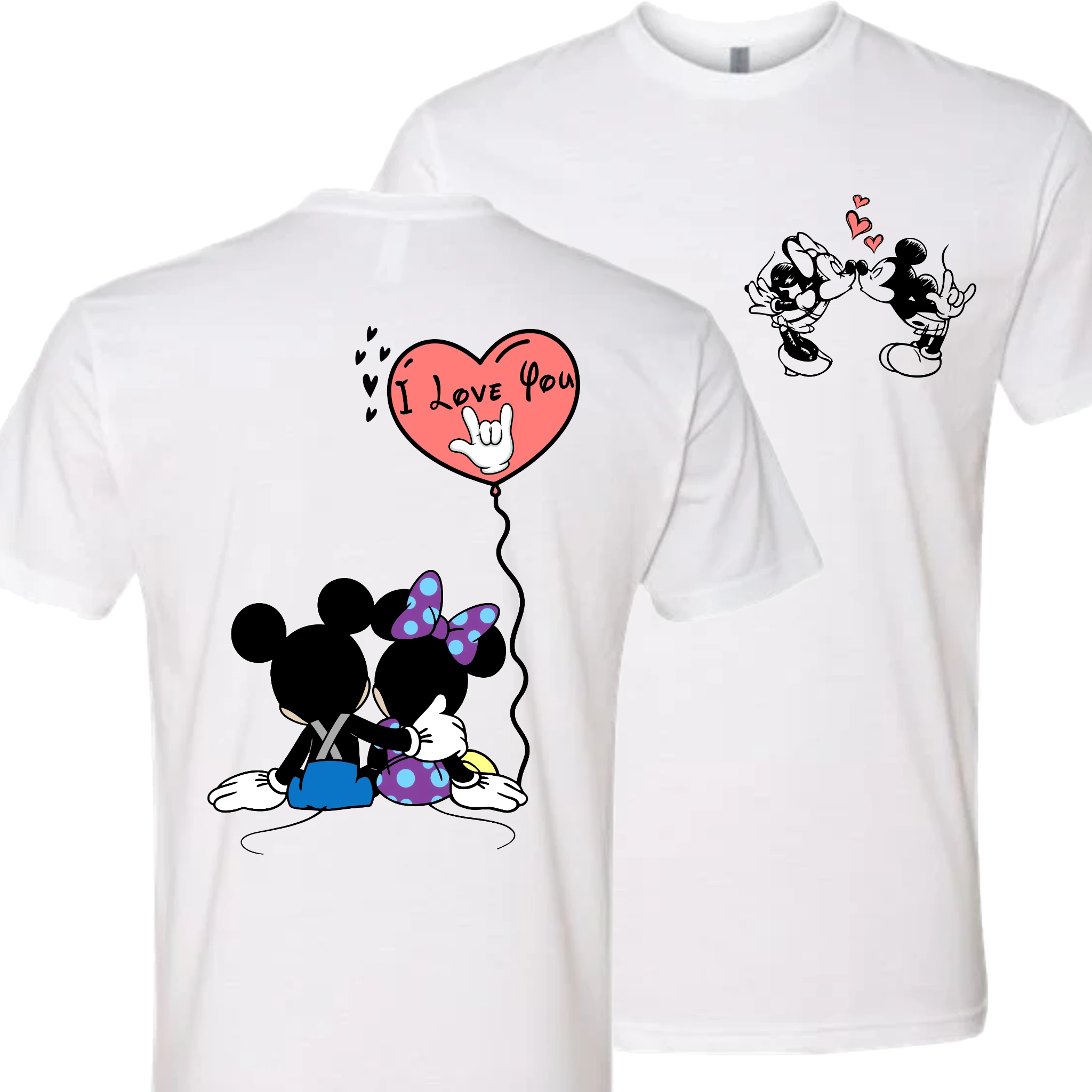 Mickey & Minnie Kissing Balloon T-Shirt