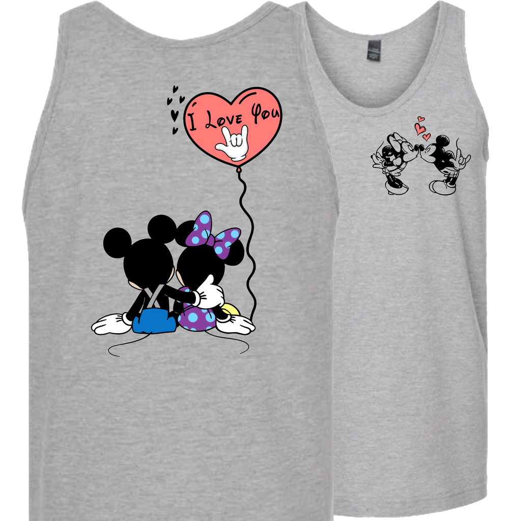 Mickey & Minnie Kissing Balloon Tank Top (MEN)