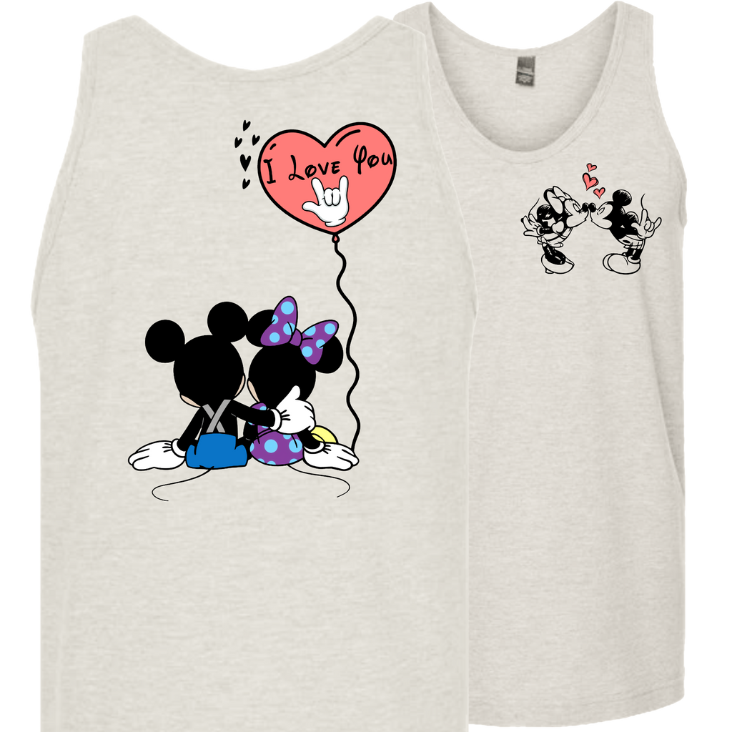 Mickey & Minnie Kissing Balloon Tank Top (MEN)