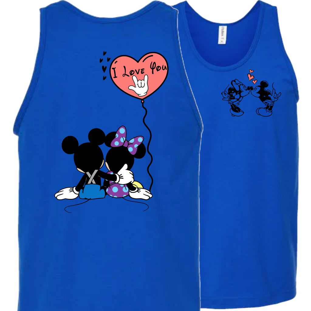 Mickey & Minnie Kissing Balloon Tank Top (MEN)