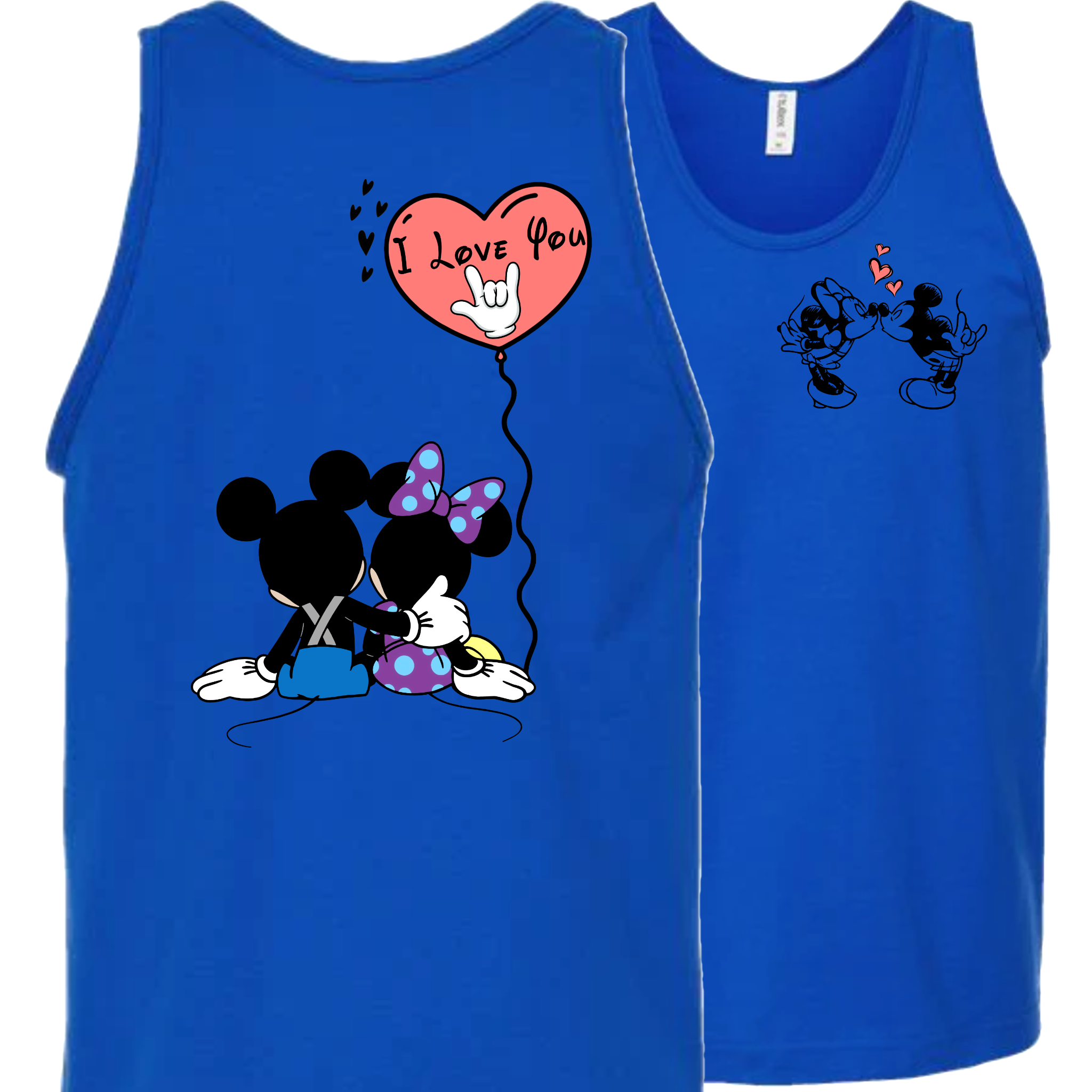 Mickey & Minnie Kissing Balloon Tank Top (MEN)