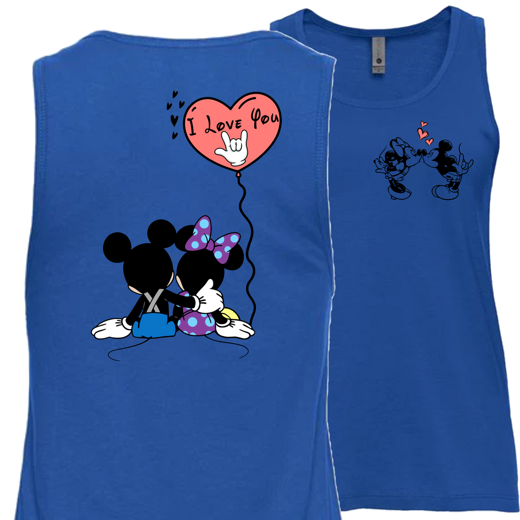Mickey & Minnie Kissing Balloon Tank Top (WOMEN)