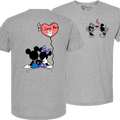Mickey & Minnie Kissing Balloon V-Neck Shirt (MEN)