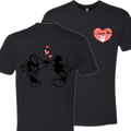 Mickey & Minnie Kissing with Heart T-Shirt