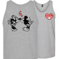 Mickey & Minnie Kissing with Heart Tank Top (MEN)
