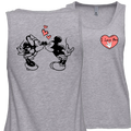 Mickey & Minnie Kissing with Heart Tank Top (WOMEN)